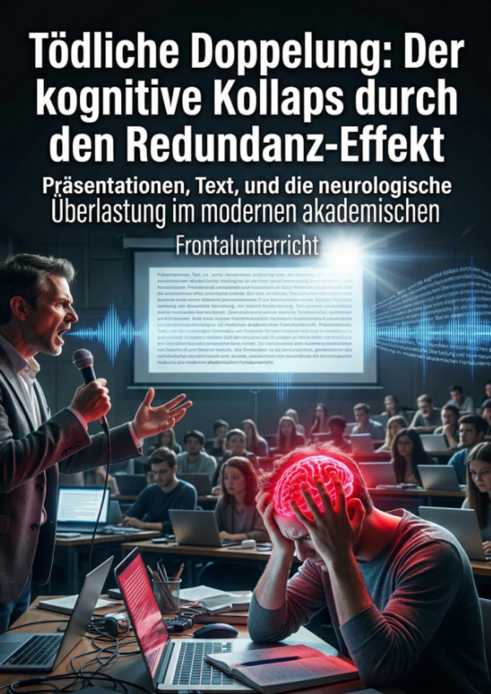 Tödliche Doppelung: Der kognitive Kollaps durch den Redundanz-Effekt: Präsentationen, Text, und die neurologische Überlastung im modernen akademischen Frontalunterricht