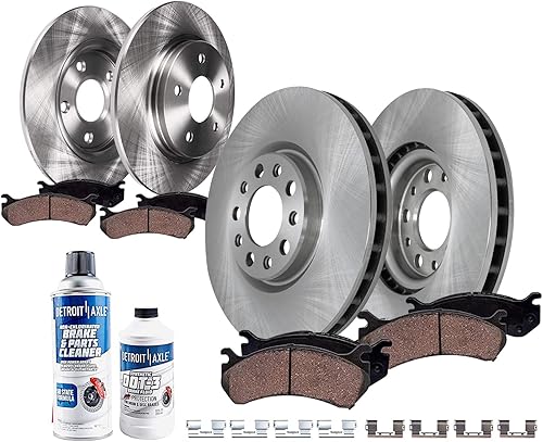 Miniatura 31 de Detroit Axle - Kit de frenos para 2008-2015 Scion xB Rotores de freno de disco delantero y trasero Pastillas de freno de cerámica 2009 2010 2011