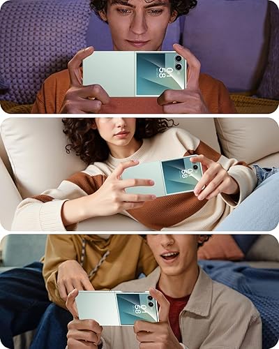 Vista 190 de Miimall Funda delgada para Galaxy Flip 7 con protector de pantalla integrado, grado militar, a prueba de golpes, a prueba de caídas, antiarañazos