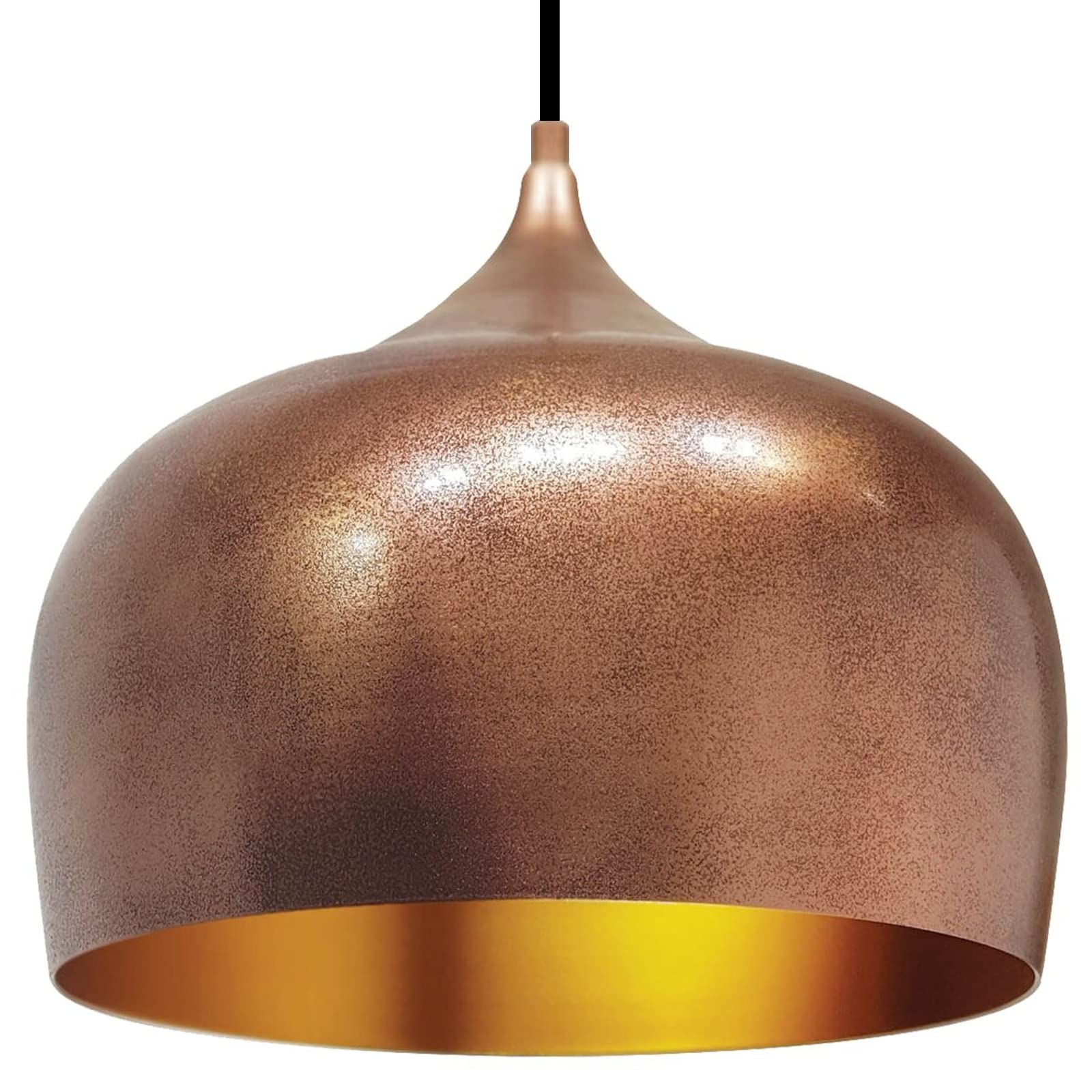 bamyum Kreis Hängelampe Esstisch Ø30 cm Kupferfarbe, Pendelleuchte Vintage, Küchenlampe Hangend, Esstischlampe Hängend E27, Küche