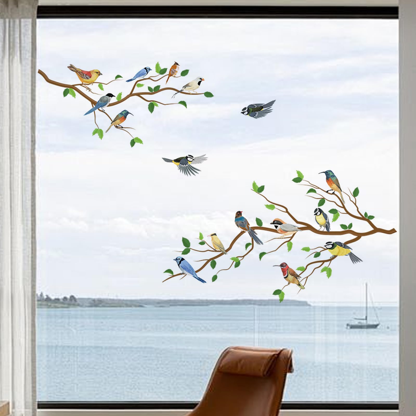 Buy milaosk Window Stickers for Glass,Hummingbird Bird on Branch Spring