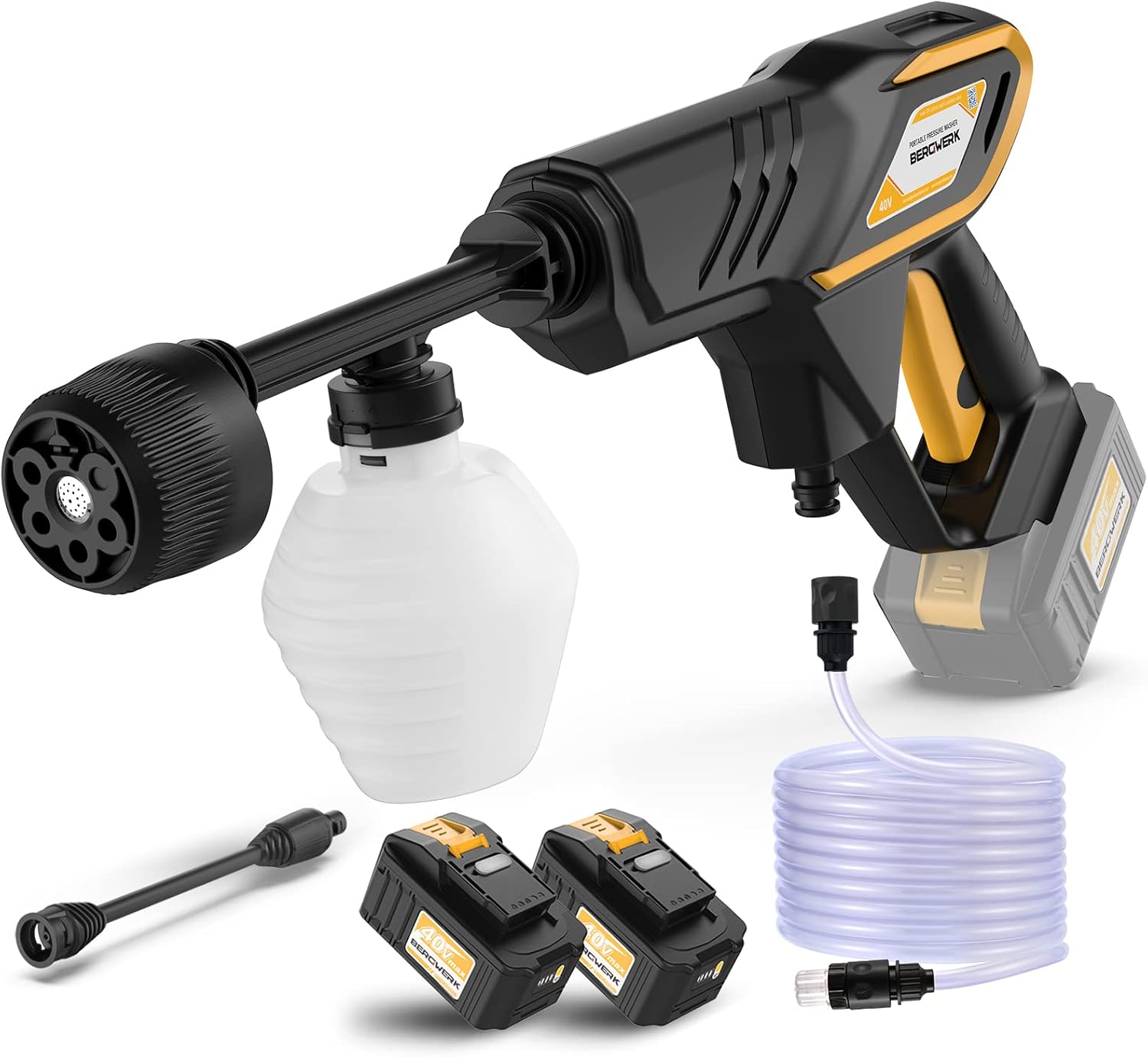 Buy 40V Cordless Pressure Washer, Portable Power Washer 520 PSI, 2pcs