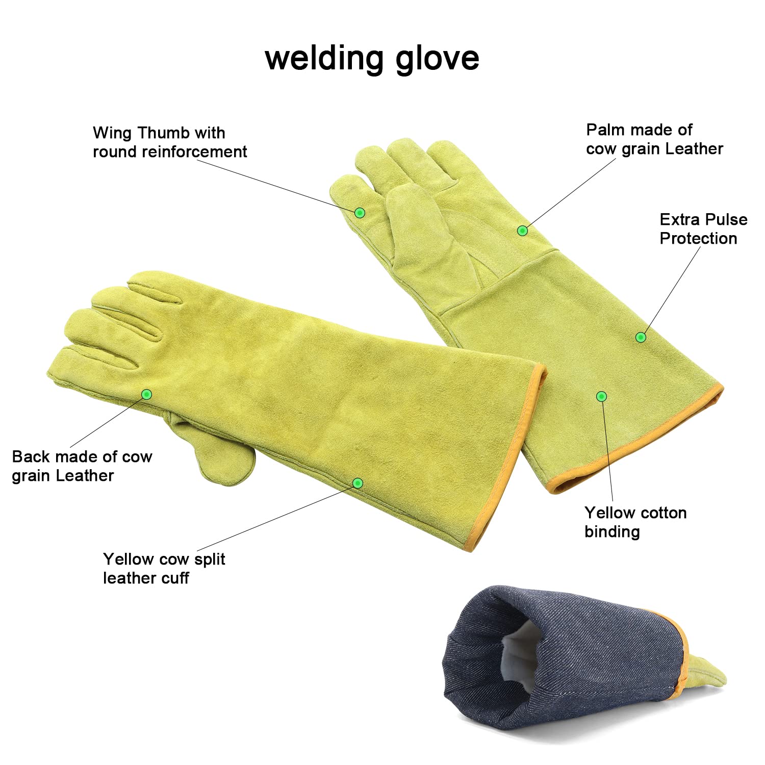 Ahlsen Reboot Gants De Soudage Gants Résistants à La Chaleur Gants Anti