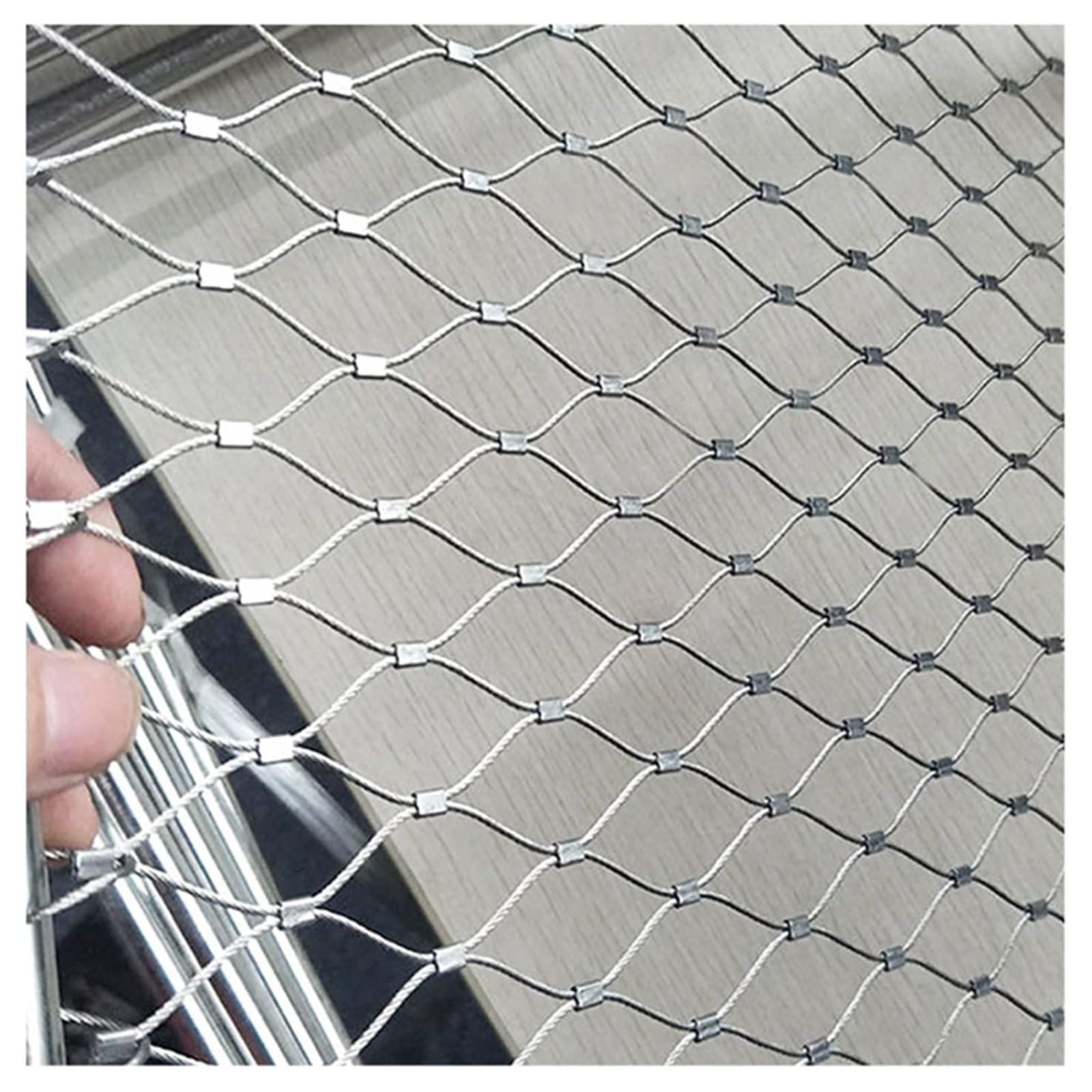 Filet de câble en acier inoxydable pour protection antichute et barrière