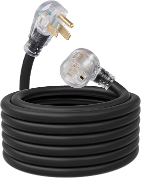 MaxWorks 80703 Heavy Duty 40 Foot 8 AWG/3C 6-50 Nema R Plug Lighted Welding Cord with ETL Approved