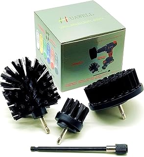 Ultra Stiff Drill Brush Power Scrubber with 6 Inch Extender Drill Brush Kit – Drill Brush Attachment for Cleaning – Drill Brush – Cleaning Drill Brush Set - Nylon Drill Brush - Grill Brush