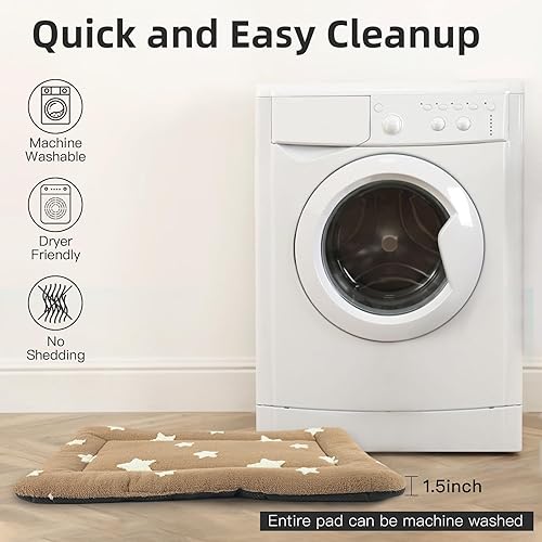 Miniatura 9 de Mora Pets Cama de gato para gatos de interior, lavable, almohadilla para jaula de perro para perros pequeños, almohadilla para perrera para jaula de
