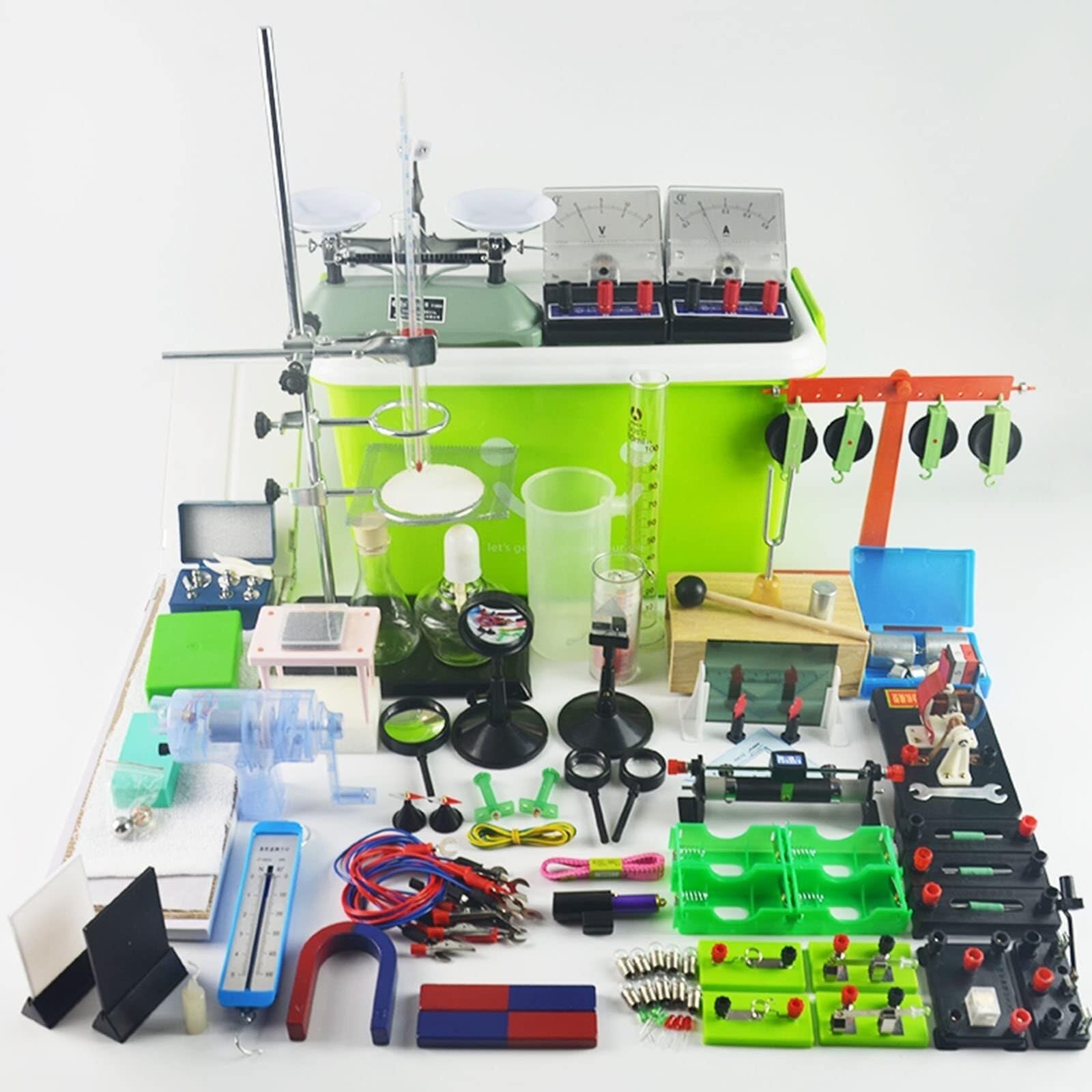 Equipo para experimentos de física, Caja de Prueba para Estudiantes, Equipo Experimental de circuitos, electromecánica, óptica, acustotermia, magnetismo, Equipo Experimental, Mater