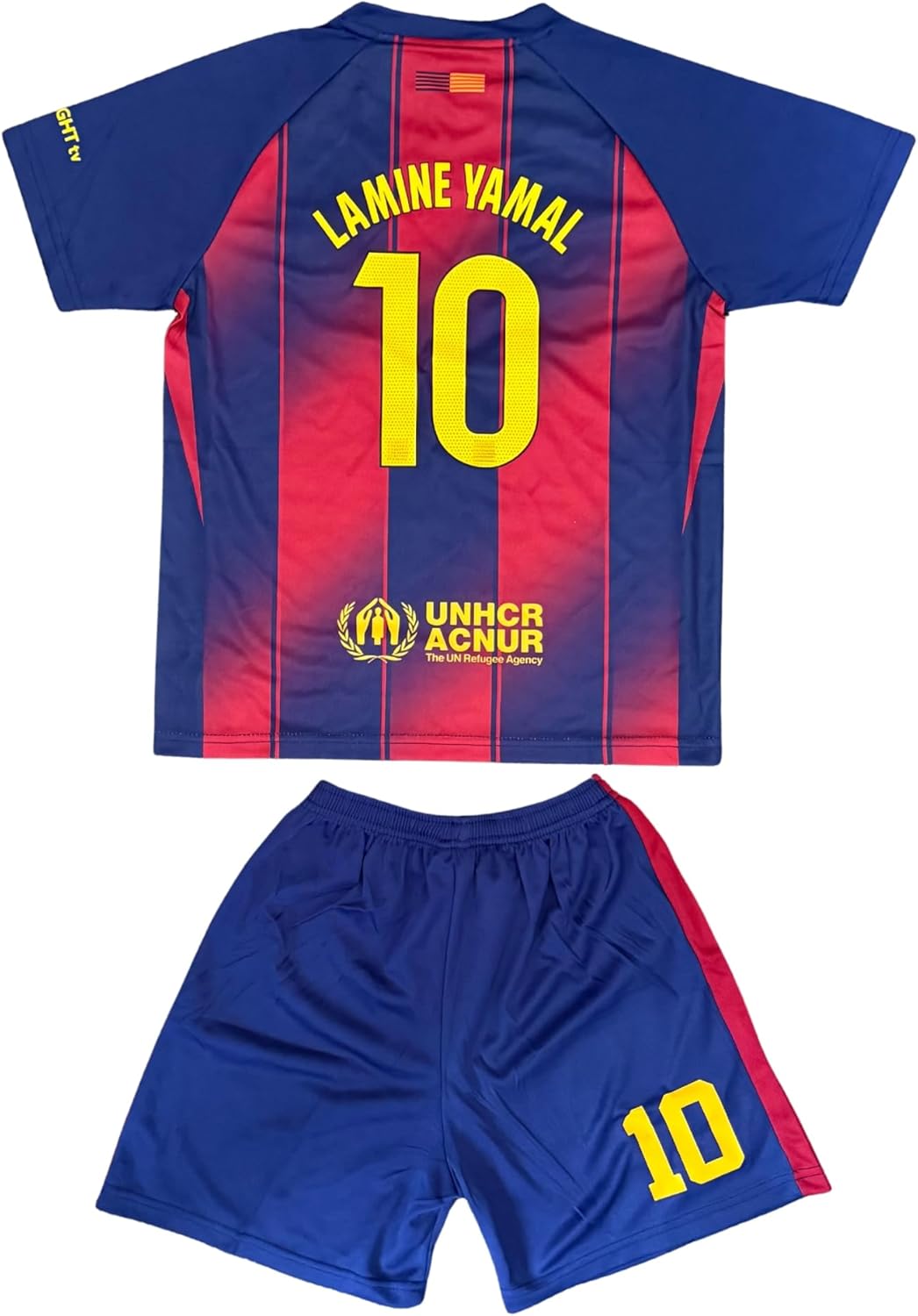#10 YAMAL Soccer Boys Football Kids Jersey Shorts Set Youth Sizes