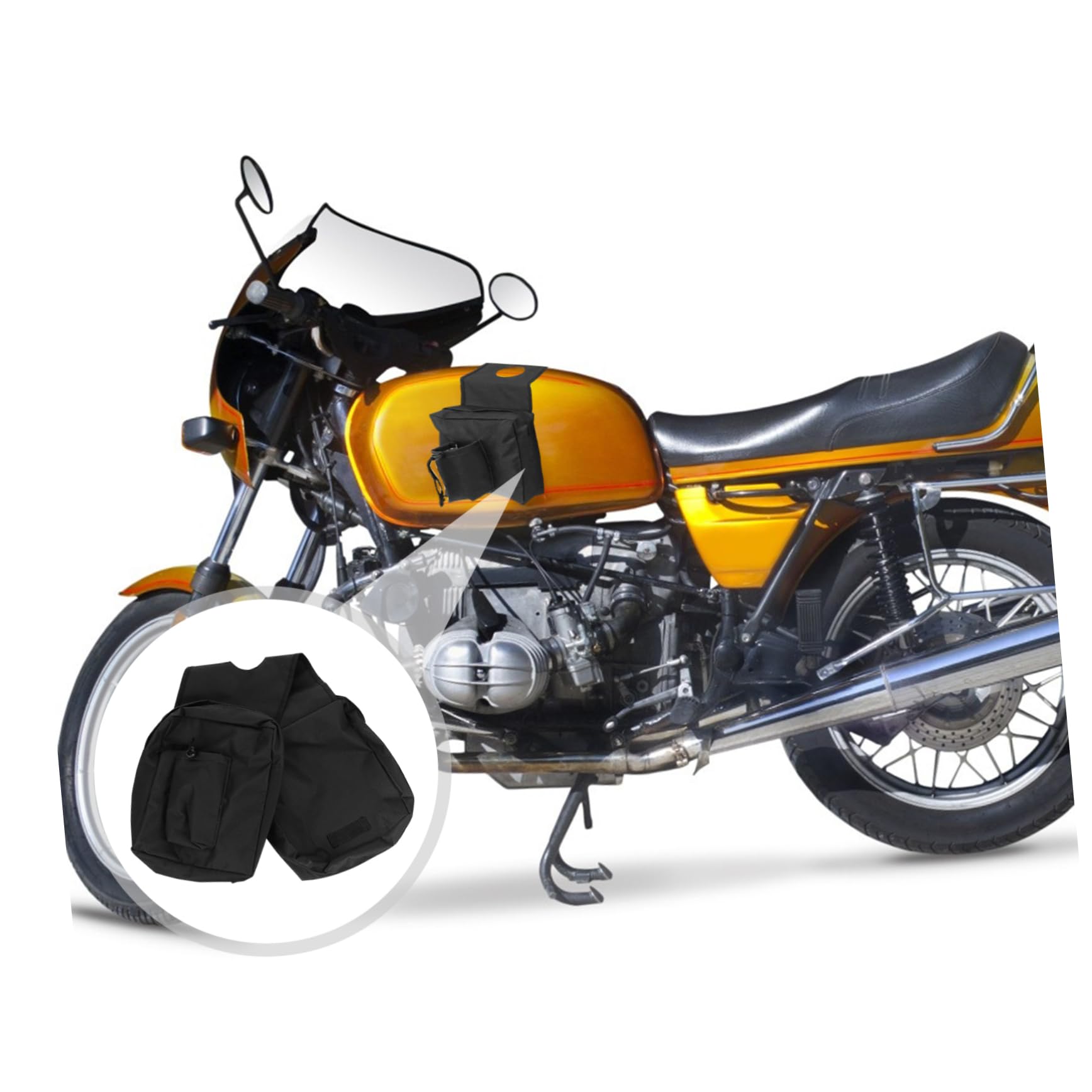 BESTonZON Borsa da Sella per Atv Oxford Protezione Dalla Pioggia per Moto da Neve e Serbatoio Olio Nero