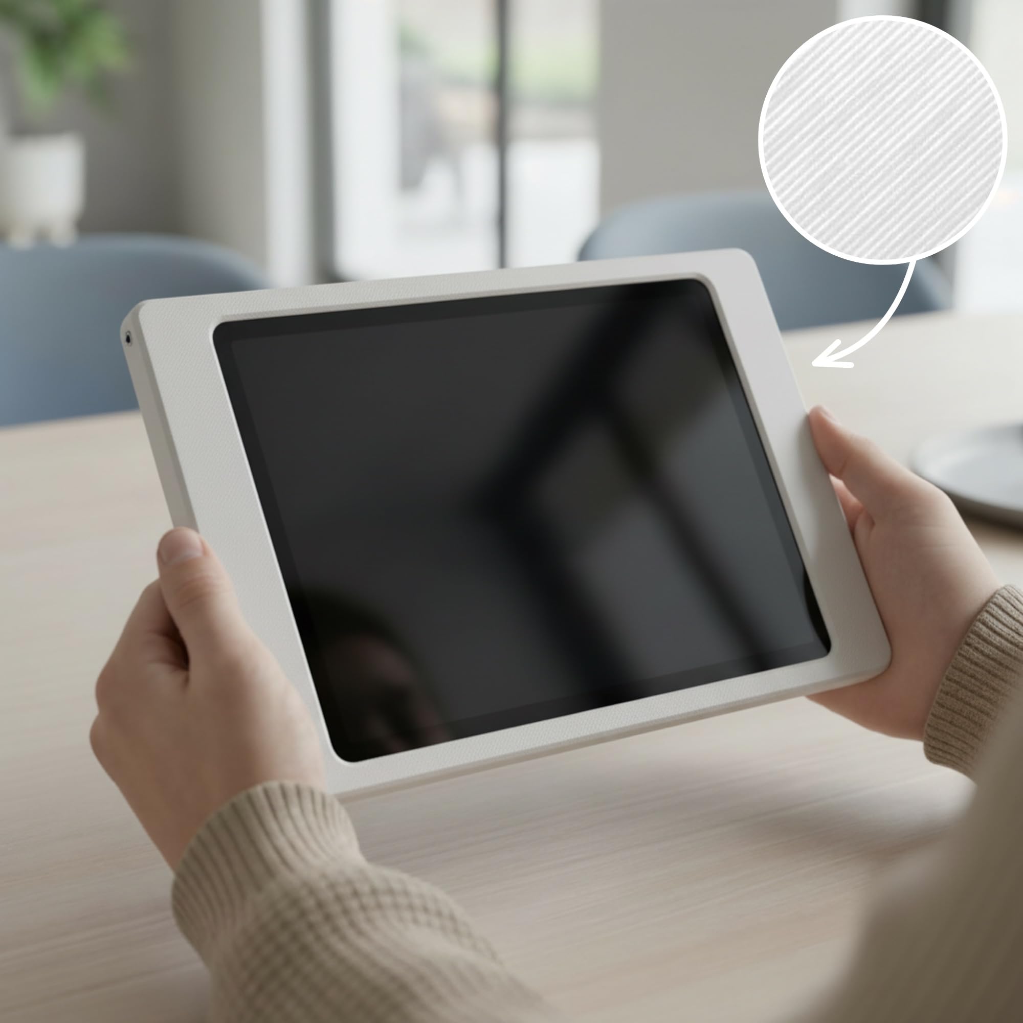 Supporto Tablet da Parete per iPad 10 & 11 Generation (10,9/11 Pollici) - Cornice Fissa Ultra Piatta Bianco