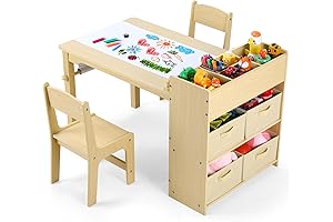 Arlopu Kids Art Desk and 2 Chairs: Your Little Artist's Creative Haven