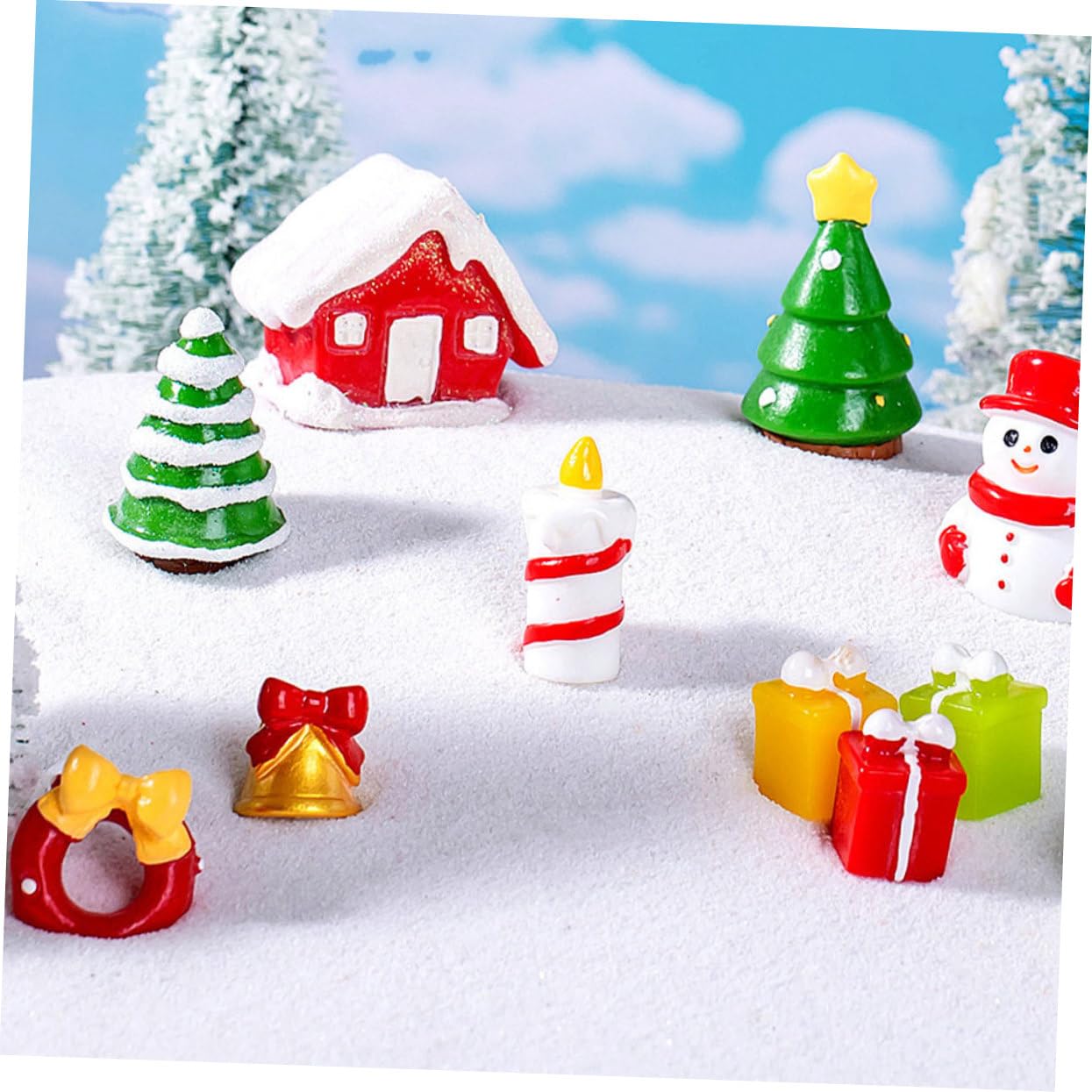 Amazon.co.jp: CAXUSD 樹脂製クリスマスミニチュアフィギュア 耐久性 