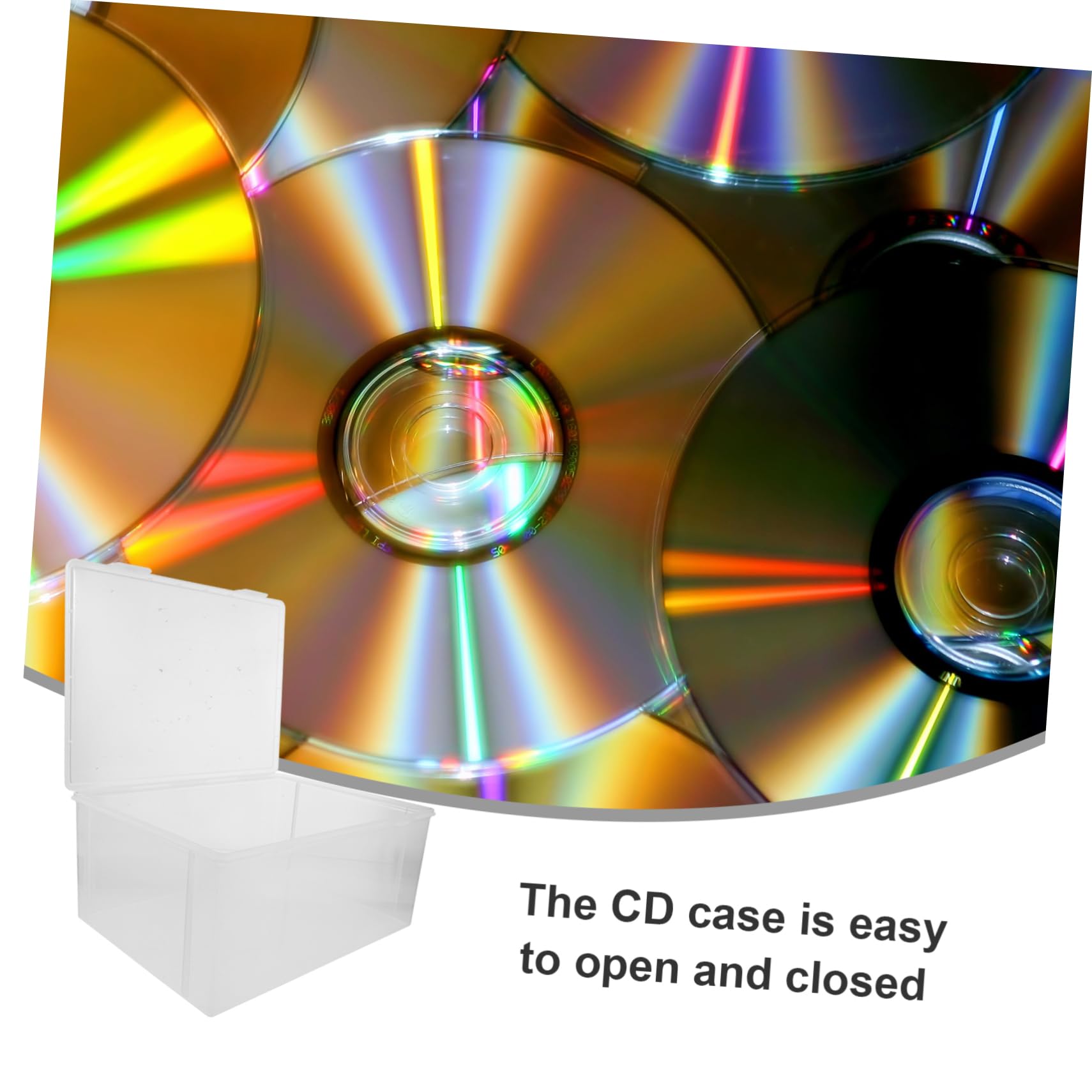Happyyami Transparent Dustproof CD Storage Box Capacity Dvd Disc Holder Portable Organizer for CD and Dvd Collection Plastic Case present for Music and Movie Lovers
