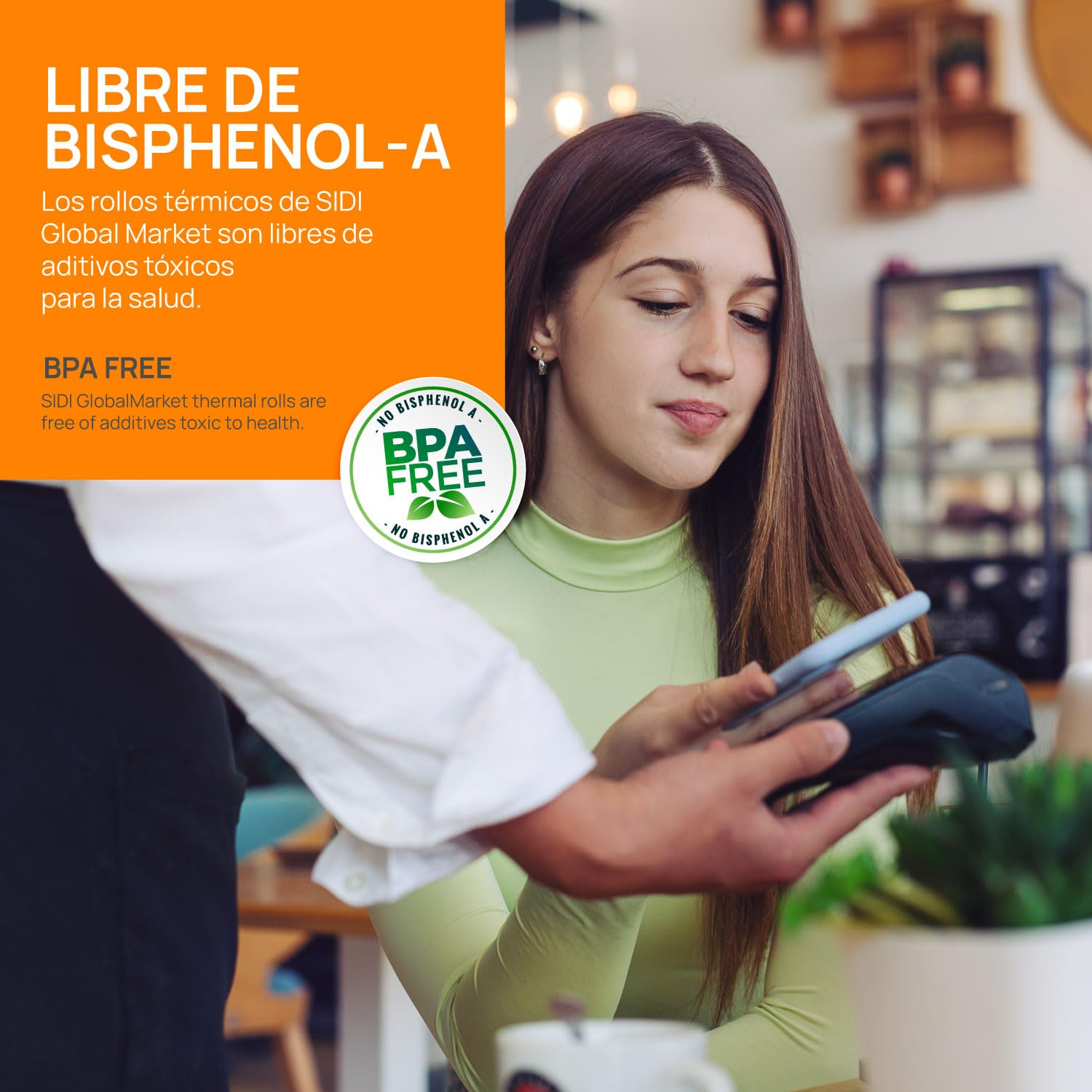Rollo Termico, Rollos de Papel Termico, Papel Termico para tpv Tactil Hosteleria, Caja Registradora, Impresora Tickets, Rollo Papel Blanco para Datofono e Impresora, tamaño 80x80x12 - SIDI (8 unds)