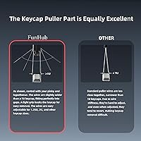 Vista 7 de FunHub Extractor de teclas translúcido 2 en 1 para teclado mecánico intercambiable en caliente, fácil de quitar y reemplazar, interruptor y Negro