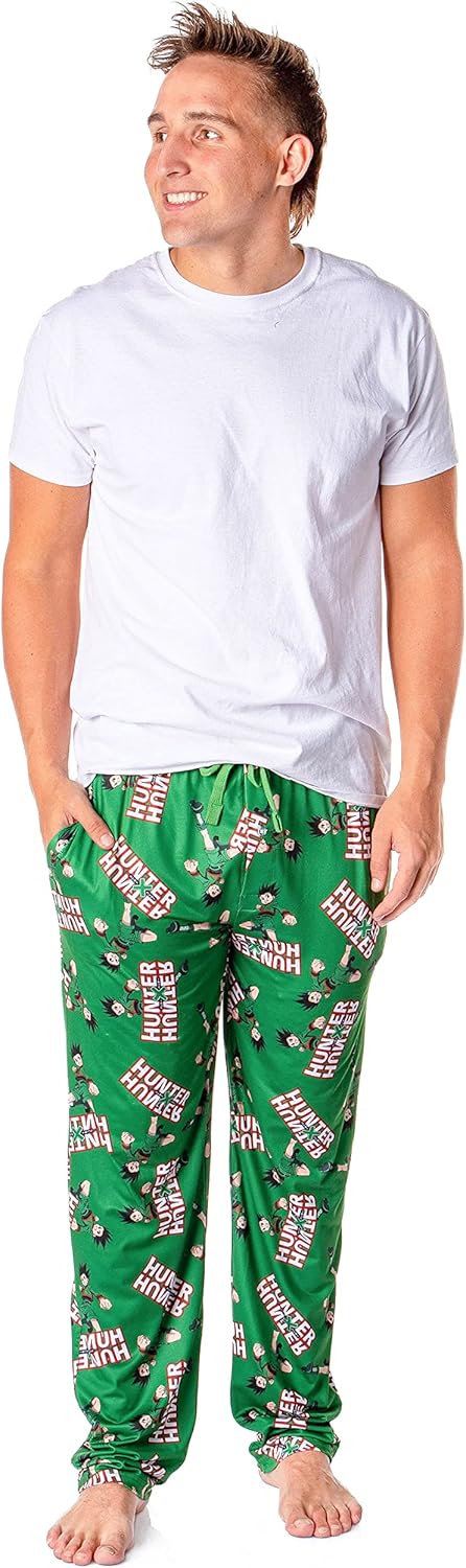 Hunter X Hunter Men's Gon Freecss Allover Character Adult Lounge Pajama Pants - Image 4