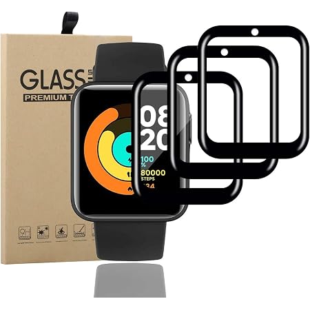 Young \u0026 Min Compatible per Vetro Temperato Xiaomi Mi Watch Lite,[3 Pezzi]  [3D Curved Edge to Edge], Anti-Graffio, Bubble Free Pellicola per Xiaomi Mi  Watch Lite,Nero : Amazon.it: Elettronica