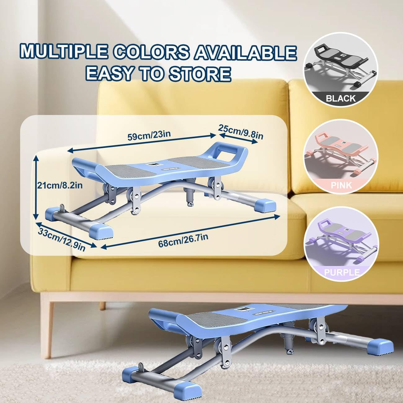Work Out Equipment for Home Gym Home Exercise for Women & Men, Glute Workout Equipment for Legs, Hips, Waist, Arms & Squat Training Black,26.7*12.9 in