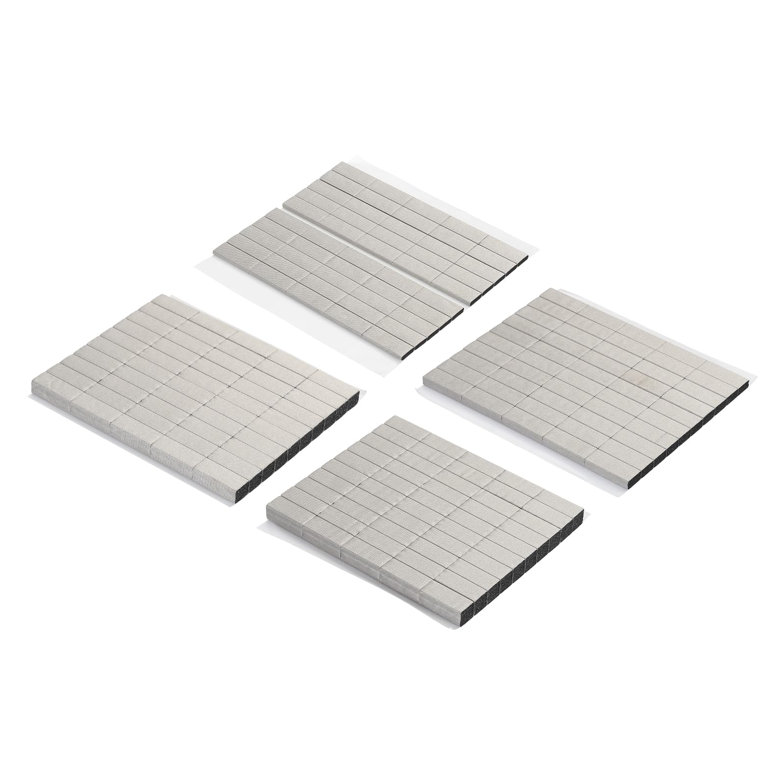 MECCANIXITY 200Pcs Faraday Conductive Fabric Foam Electrode Shielding Fabric Foam 25x10x3/5/8/10mm 4 Thickness with Adhesive Backing Sticky Strip for Computer LCD TV