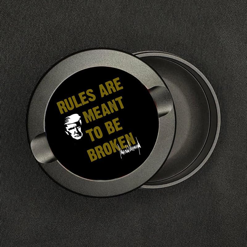 Brotherhood Metal Container for Zyn - Metal Holder for Zyn - for Zyn Metal Can - Metal Container for Zyn Holder - Metal Cans for Zyn Pouches - Metal Case for Zyn - Trump: Rules are Meant to Be Broken