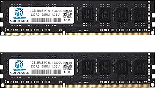16GB KIT (2x8GB) DDR3L 1600MHz PC3L-12800U-11 Non ECC Unbuffered 1.35V 2Rx8 Dual Rank 240 Pin UDIMM Desktop Memory RAM Module Upgrade