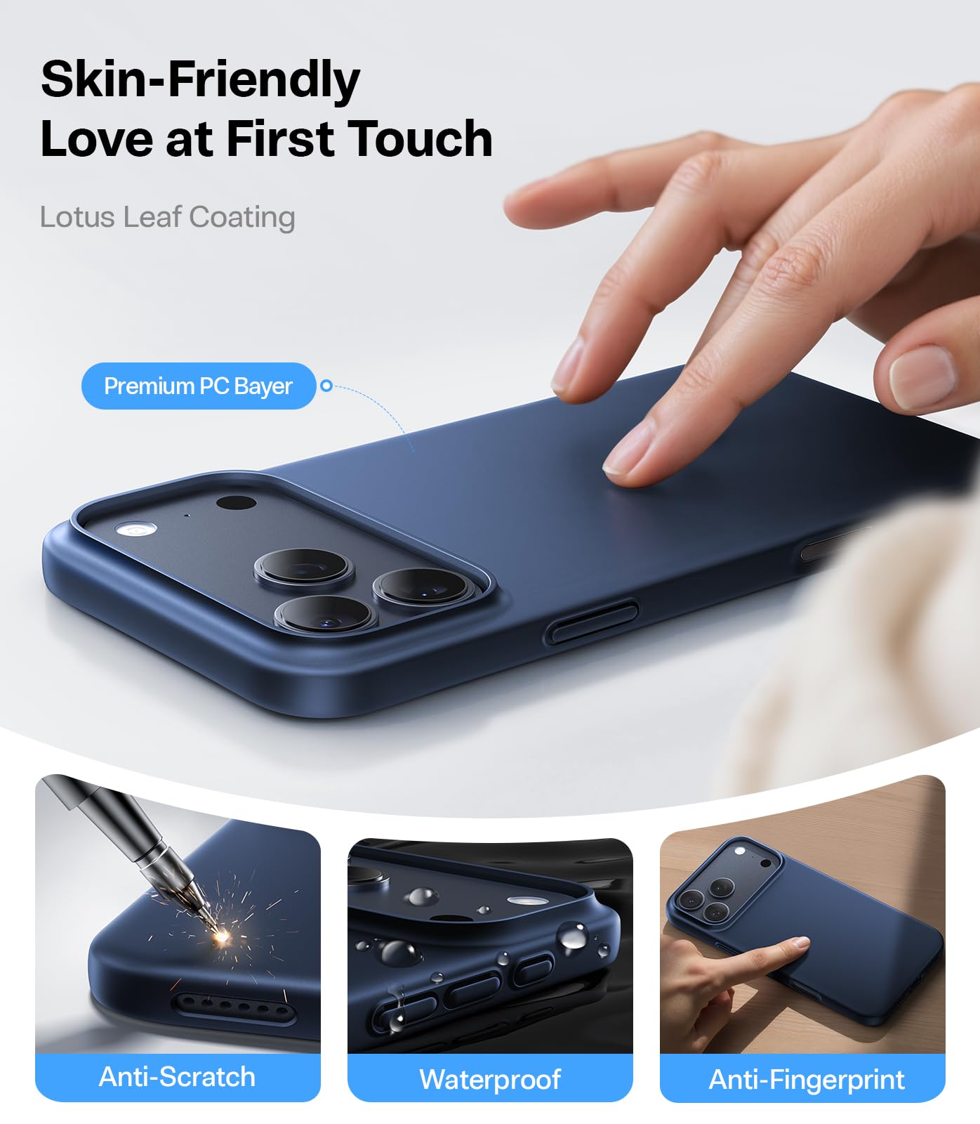 Amazon.com: TORRAS Slim Fit for iPhone 17 Pro Case, Ultrathin