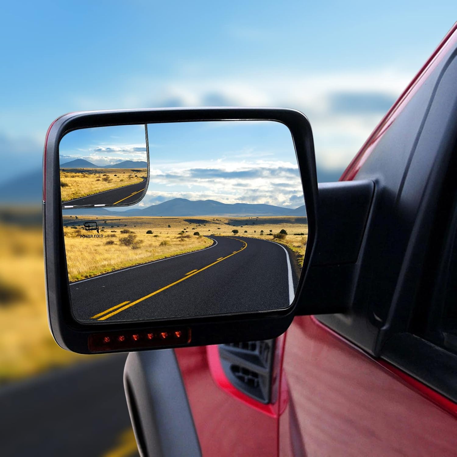 BDFHYK Mirror Glass Compatible with F150 2011-2014 Side View Mirror Glass with Blind Spot, Replaces BL3Z-17K707-E, BL3Z-17K707-D, Heated (Left Side)