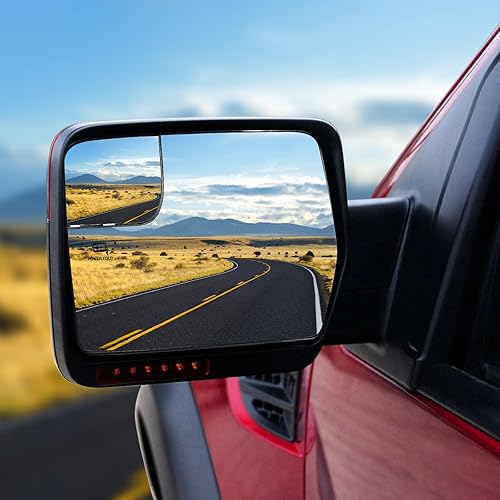 Miniatura 8 de BDFHYK Cristal de espejo compatible con F150 2011-2014 con punto ciego, sustituye a BL3Z-17K707-E, BL3Z-17K707-D, calentado (lado izquierdo)