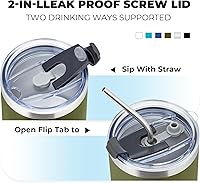 Vista 3 de MEWAY Paquete de 8 tazas de café de 12 onzas con tapa, taza de café reutilizable de acero inoxidable aislada, taza de café duradera de doble pared