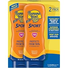 Banana Boat Sport Sunscreen Lotion, SPF 50, 10 Oz Each, Twin Pack