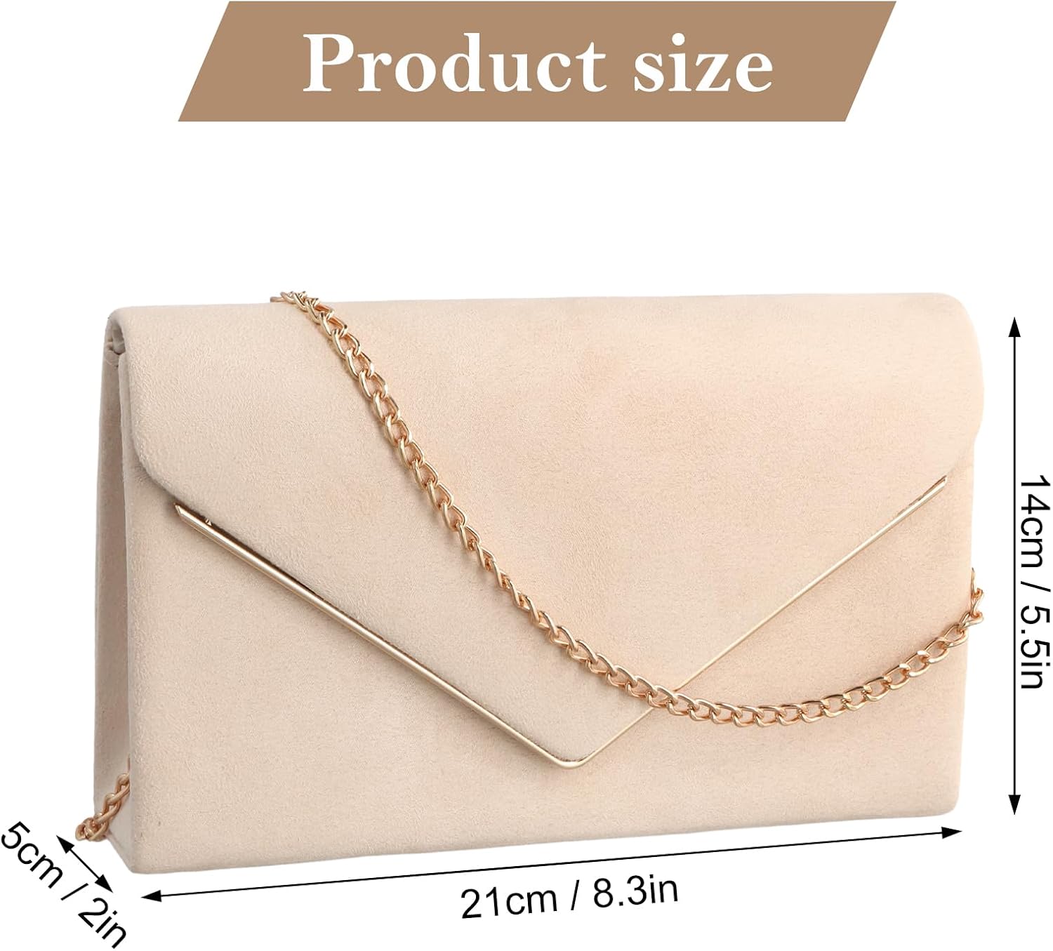 Women's Clutch Bag Evening Bags Shoulder Bag Elegant Clutch Ceremony Small Bag with Chain Shoulder Bag for Weddings, Evenings and Parties image 3