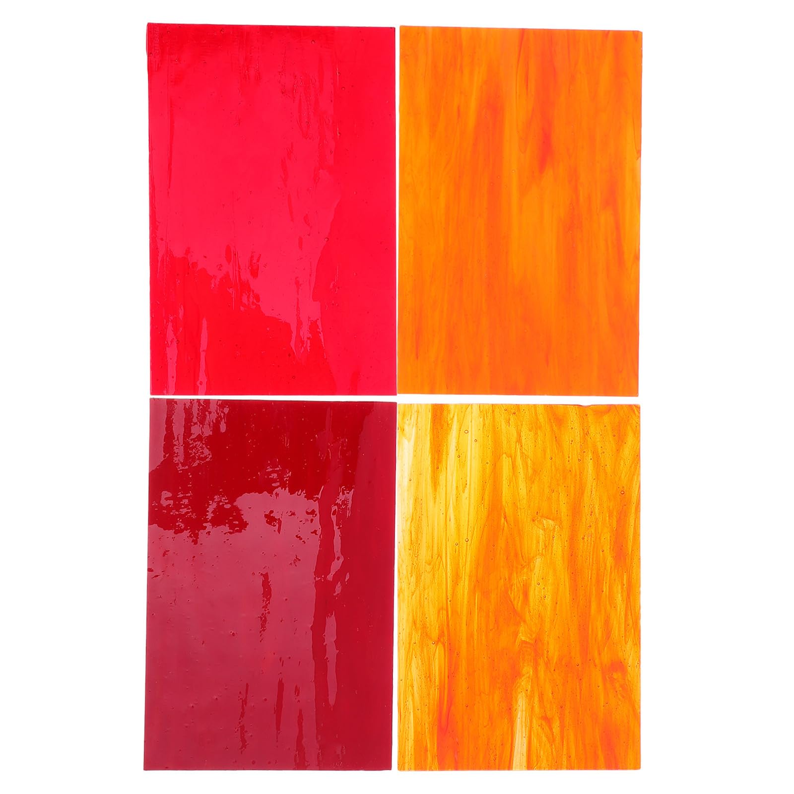 Carreaux de verre de couleur aléatoire pour vitrail texture ondulée forme irrégulière