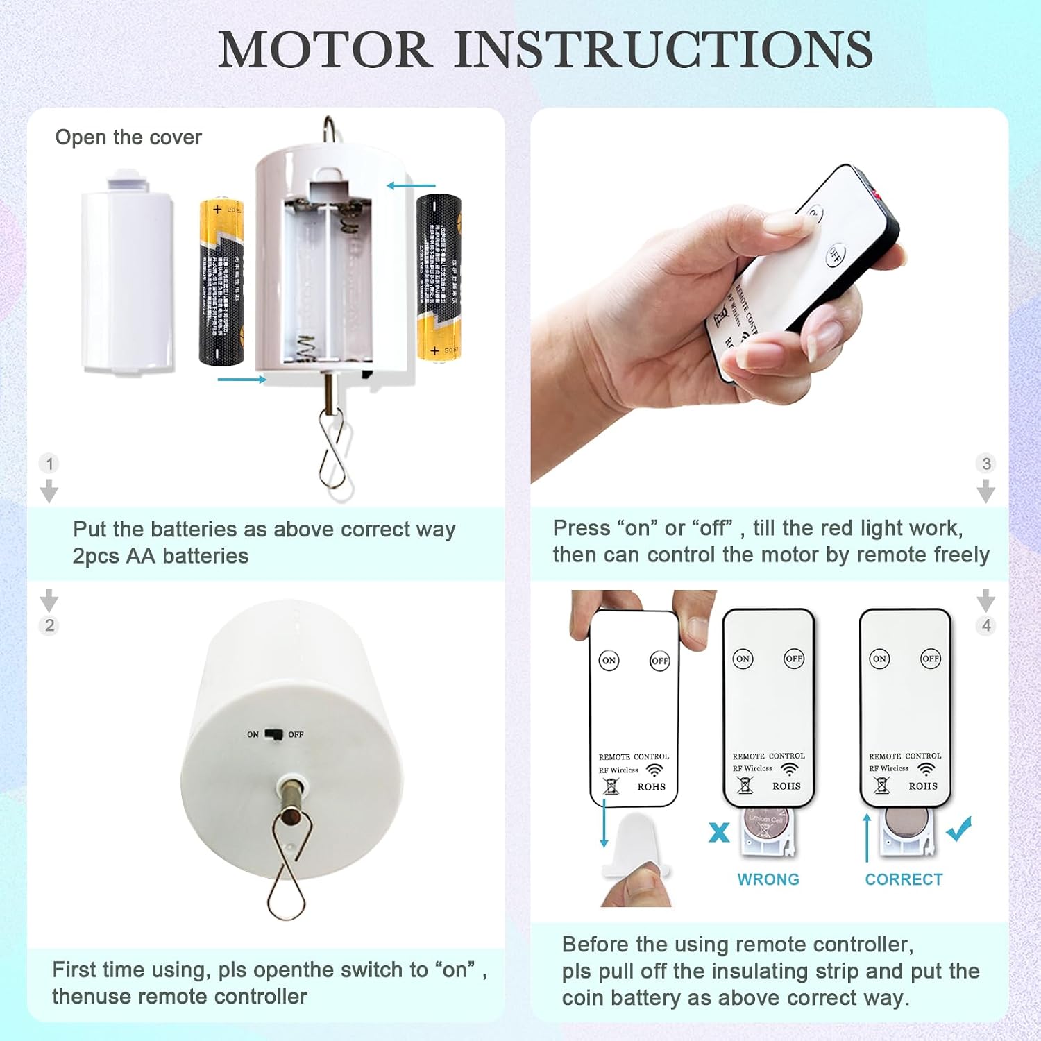 Wind Spinner Motor with Remote Control - Rotating Motor