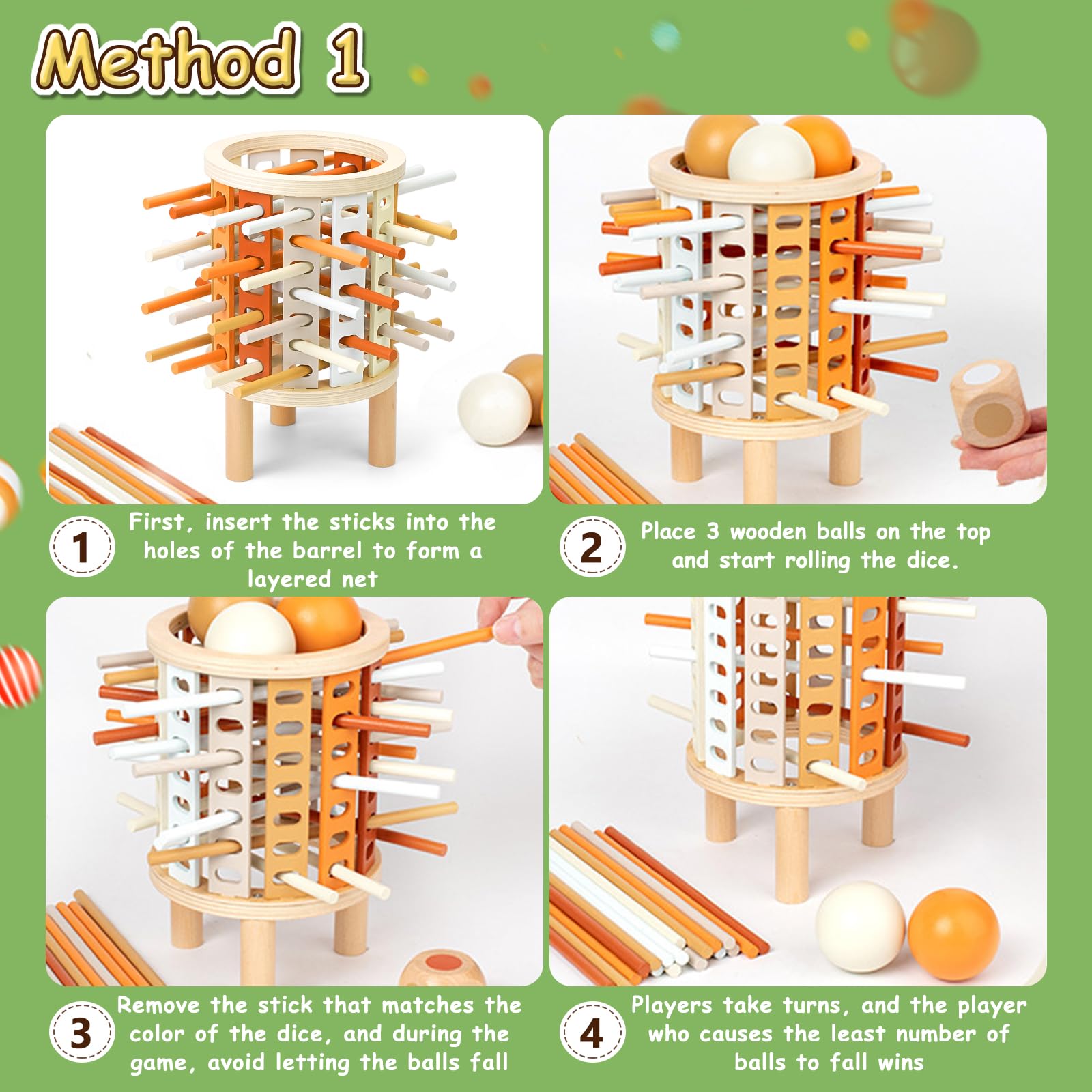 Tizund Montessori Giochi Legno Bambini,7 in 1 Gioco della Fattoria per