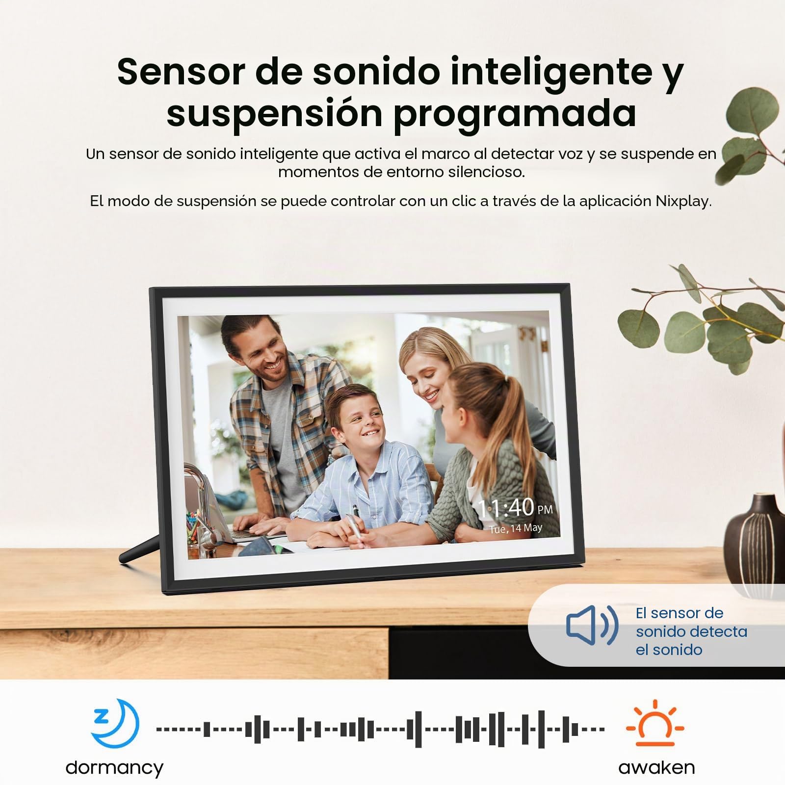 Nixplay - Marco de fotos digital de 10.1 pulgadas por ApoloSign, comparte fotos/videos a través de la aplicación Nixplay, marco de fotos digital WiFi con 32 GB, compatible con Alexa Google Photos,