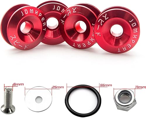 Miniatura 9 de Xotic Tech JDM - Cierres de liberación rápida compatibles con parachoques de automóvil, tapas de escotilla para guardabarros de maletero (NEO 8