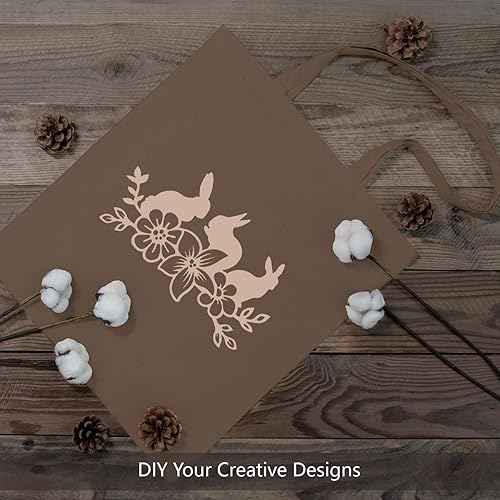 Vista 17 de TOPDesign - Paquete de 5 bolsas de algodón negro de 16 x 15 pulgadas, bolsas de tela ligeras y medianas reutilizables, adecuadas para bricolaje