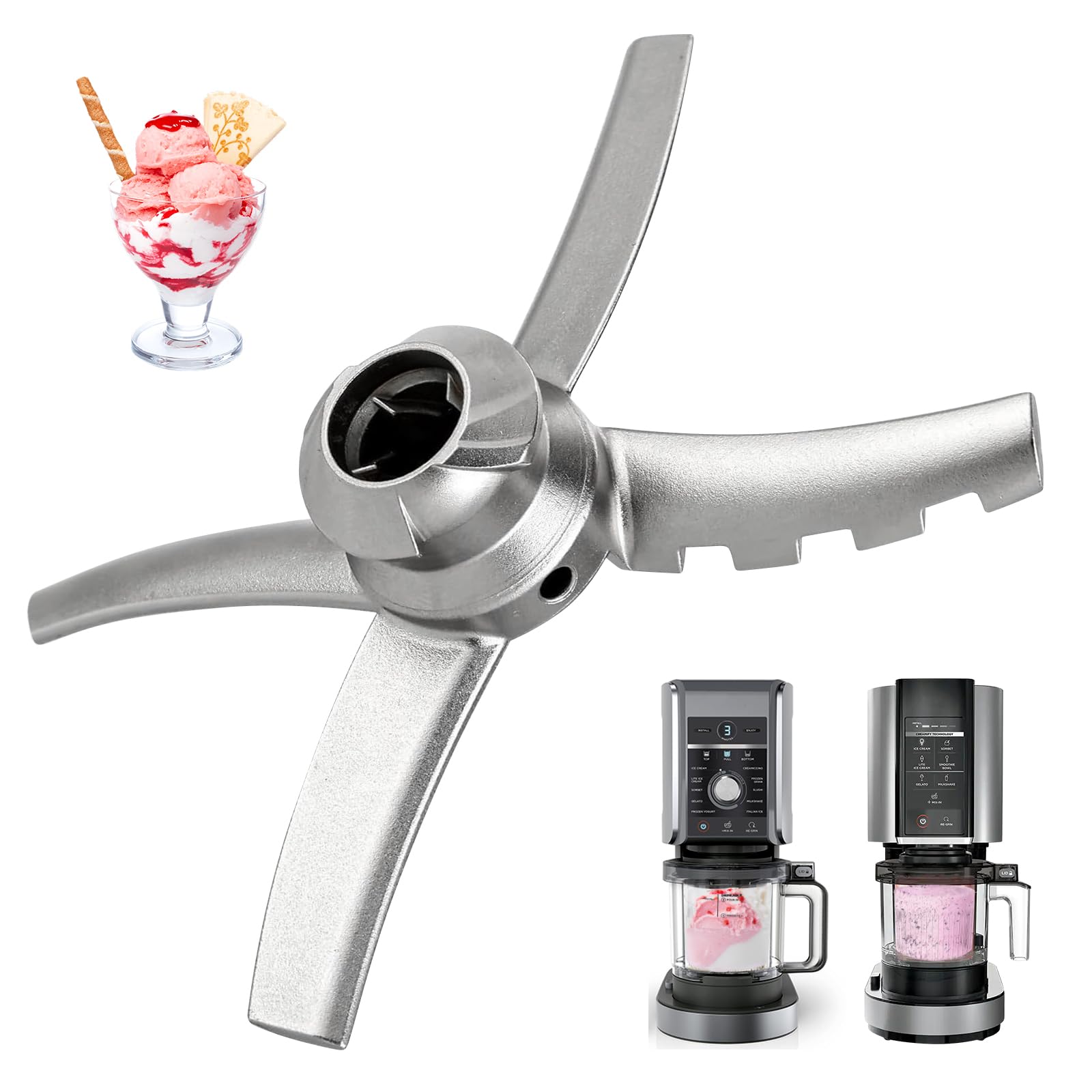 Lames de rechange pour machine à glace Ninja Creami, lames de rechange en acier inoxydable, lames de rechange pour ninja NC301 NC299 CN301CO NC299AM
