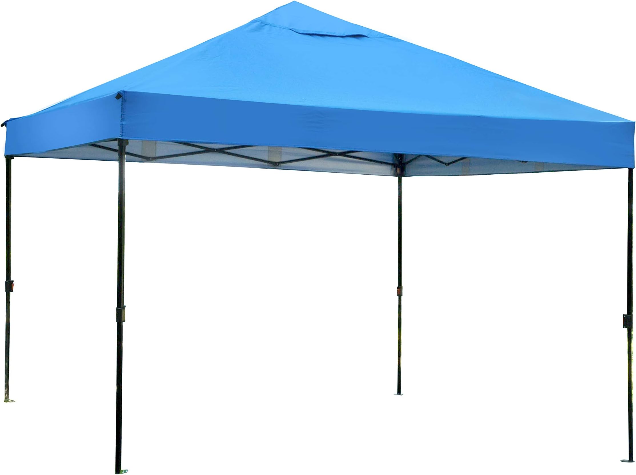 kdgarden 10' x 10' Outdoor Easy Pop Up Canopy Portable Event Party Shade Shelter Tent with Wheeled Carry Bag, Light Blue