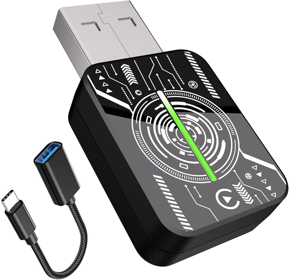 HEYINCAR+ 2025 Wireless CarPlay Adapter UK, Effortlessly Convert Wired to Wireless CarPlay, Compatible with iPhone iOS 10+ & Android Auto, Mini & Stable Car Play Wireless