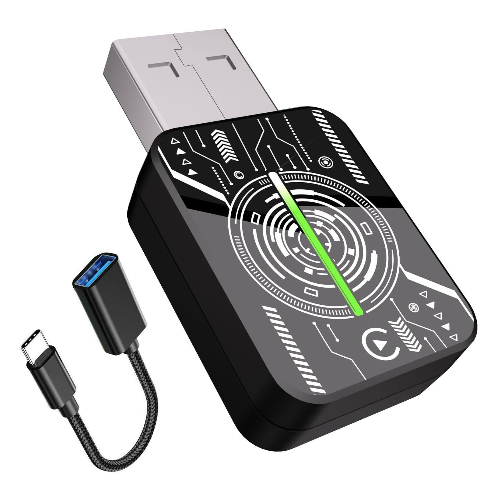 Wireless CarPlay Adapter & Android Auto - Universal Wireless Car Adapter for iPhone/Android | Adaptateur Sans Fil Apple CarPlay Voiture, Plug and Play, Compatible avec les Systèmes OEM