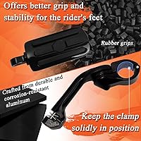 Vista 4 de FOVPLUE Estriberas de carretera de 1.25 pulgadas, estriberas ajustables en ángulo largo con soportes para Harley Touring Street Glide Electra Glide
