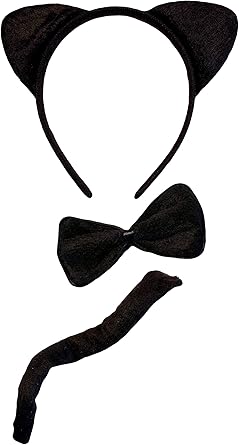 OLYPHAN Black Cat Costume Set for Adult - Halloween, Cosplay Accessory Kit