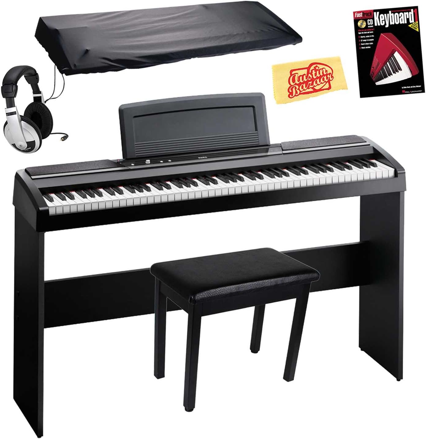 Amazon.com: Korg SP170s 88-Key Digital Piano Bundle with Furniture ...