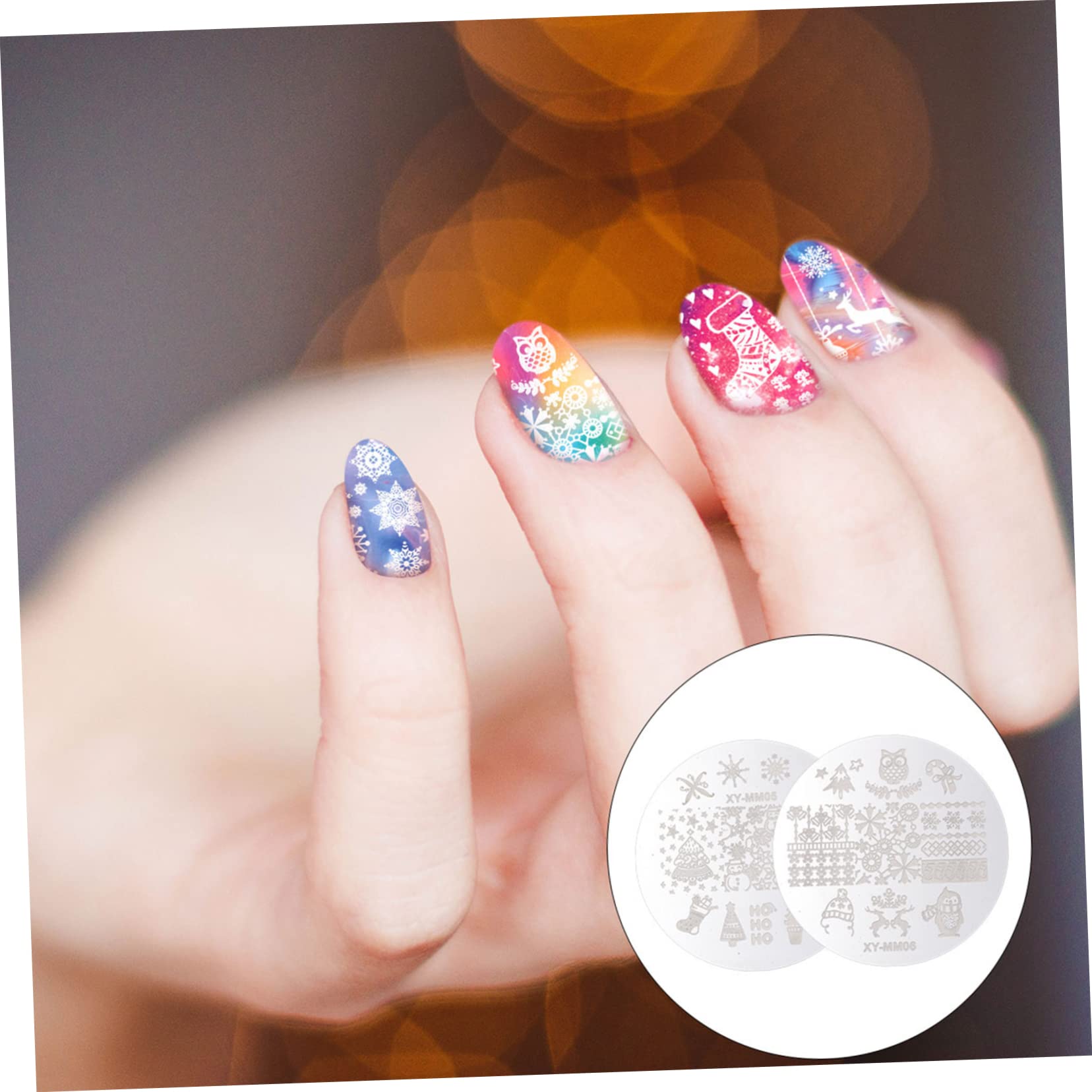 ABOOFAN 3 Set Di Piastre Per Nail Art Stamping Per Nail Art Natalizio Strumenti Per Manicure Per Decorazioni Confezione Assortita Da 10 Pezzi*3