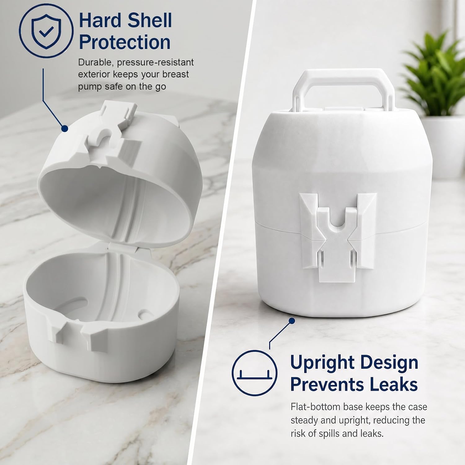Breast Pump Case for Eufy S1 Pro, S1, E10 & E20 Wearable Breast Pump,Upright Portable Breast Pump Box,Fridge Storage Box to Prevent Leakage,Fit Busy Moms Travel & Commute Carrying