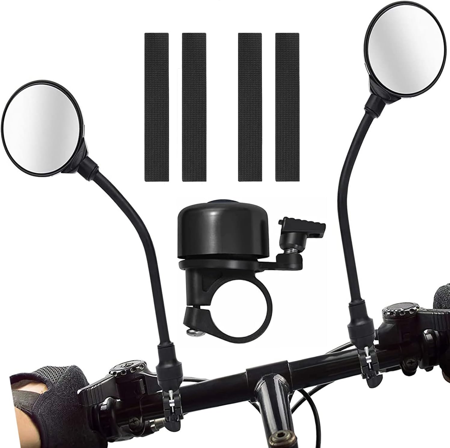 Mordely Bicycle Mirrors with Bike Bell 