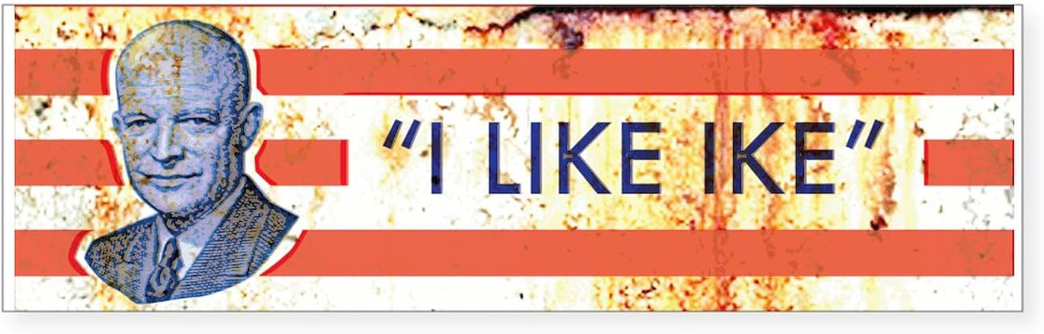 CafePress IKE 10"x3" Rectangle Vinyl Bumper Sticker Car Decal