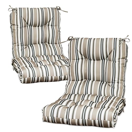 COOS BAY Tufted High Back Chair Cushions, 42x21 Inch Outdoor